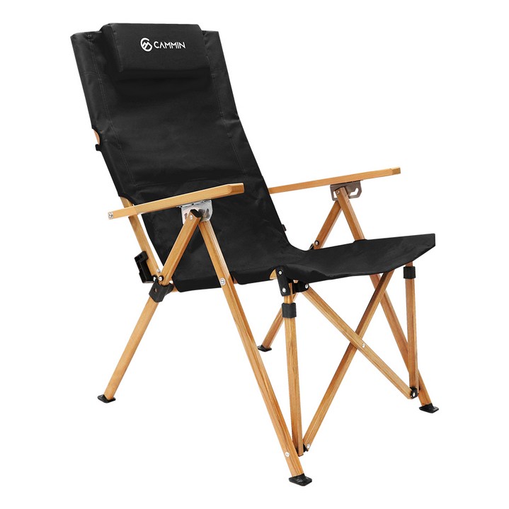 캠민 각도조절 캠핑 폴딩 경량 접이식 감성 롱 릴렉스 우드 체어 의자 휴대용