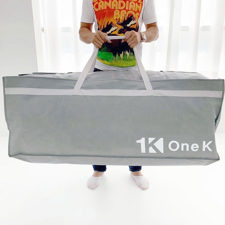 원케이 더블퀸킹 토퍼 라텍스 메모리폼 매트리스 이불 보관 가방, 딥그린, 1개