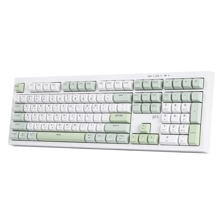 지클릭커 오피스프로 WK50 사일런스 M RGB 무소음 방수 무선 블루투스 키보드 Poker 108키, 제조사축, WK50, Greenwich RC1