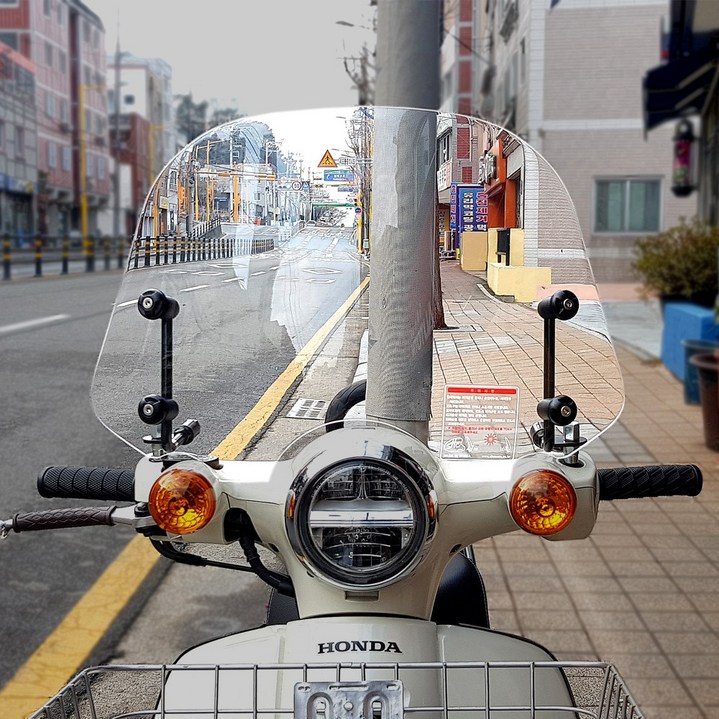 순흥 혼다 슈퍼커브110 20212025 튜닝 숏타입 클리어 스모그 윈드스크린, 1개