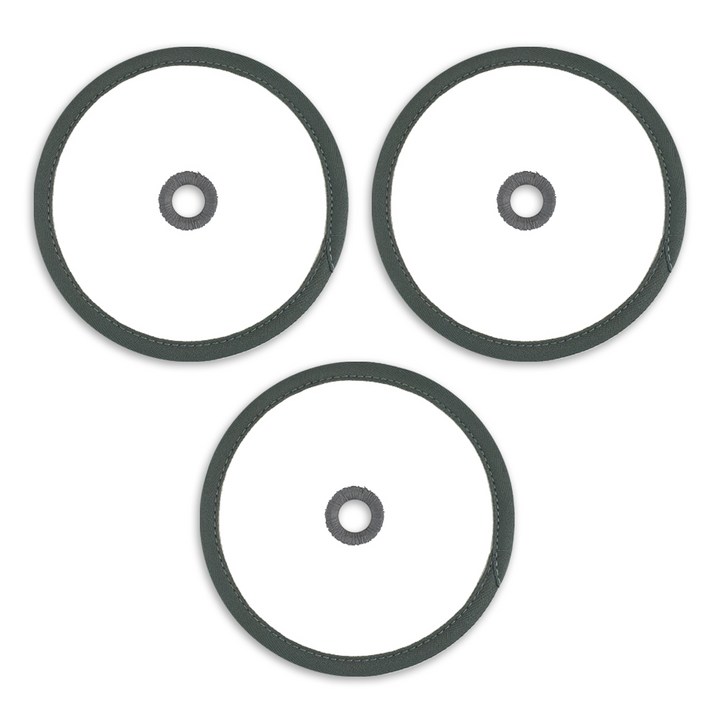 에브리봇 삼성제트 대우 보아르 원형 일회용 청소포 부착패드 소형 물걸레 청소기 걸레 호환, 3개, 가운데 홀 15cm 부착패드