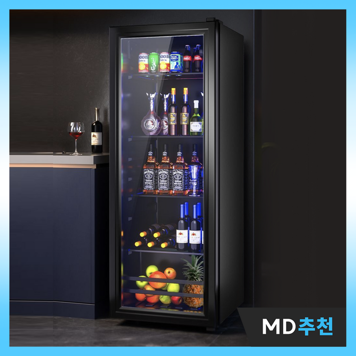 루샤인 모던 쇼케이스냉장고 진열 인테리어 술장고 음료수 가정용 업소용 주류, 58L