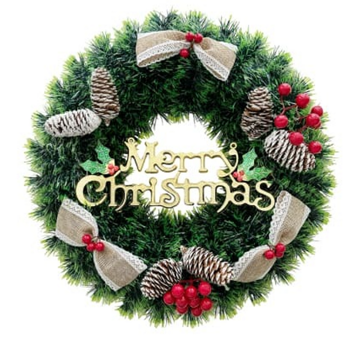 셀럽 크리스마스 원형 리스 벽장식 문장식 가랜드