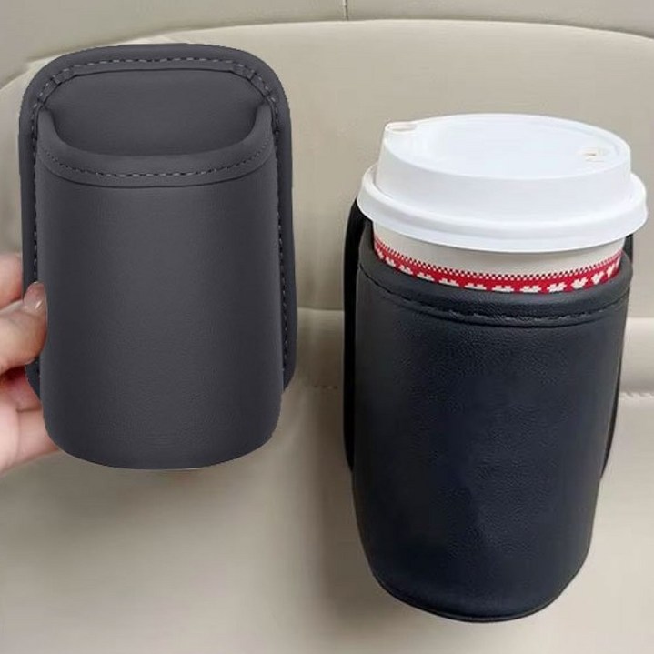 감성픽 차량 도어 컵홀더 1+1 세트 자동차 사이드포켓 음료 거치 수납홀더, 블랙, 1세트