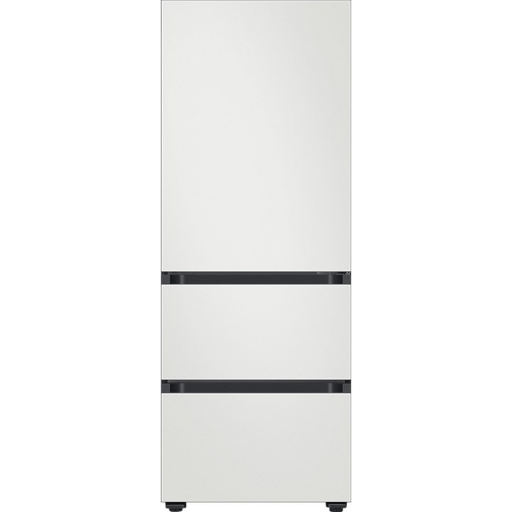 삼성전자 BESPOKE 김치플러스 3도어 키친핏 냉장고 313L 방문설치, 코타 화이트, RQ33C74C301