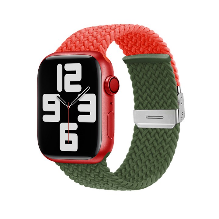 하마테 애플워치 호환 투톤 버클형 브레이드 루프스트랩 42mm 44mm 45mm 49mm