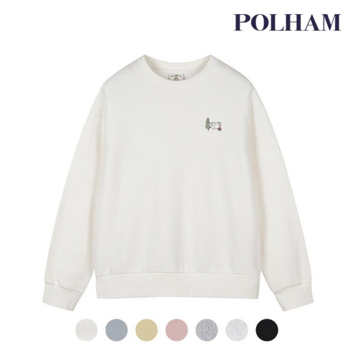 폴햄 여성용 코숏 플리스 와펜 맨투맨