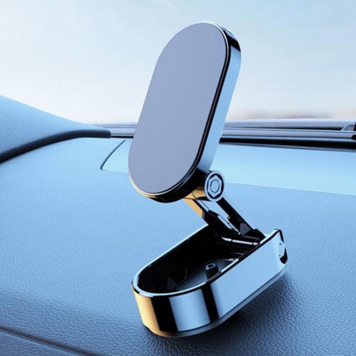자동차용품 젬버트 접이식 각도조절 마그네틱 차량용 휴대폰 자석거치대, 블랙
