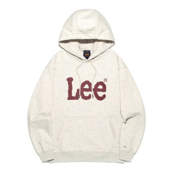 매장정품 LEE 빅 트위치 로고 후드 티셔츠 오트밀 LE2503HD01OT 179473