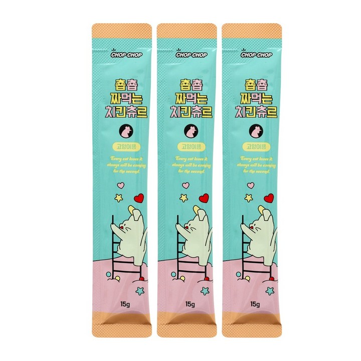 춉춉 짜먹는 치킨츄르 고양이스틱 치킨, 120개, 15g, 치킨