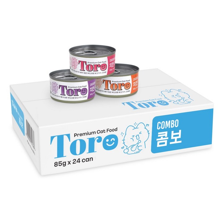 토로 고양이캔, 24개, 85g, 콤보