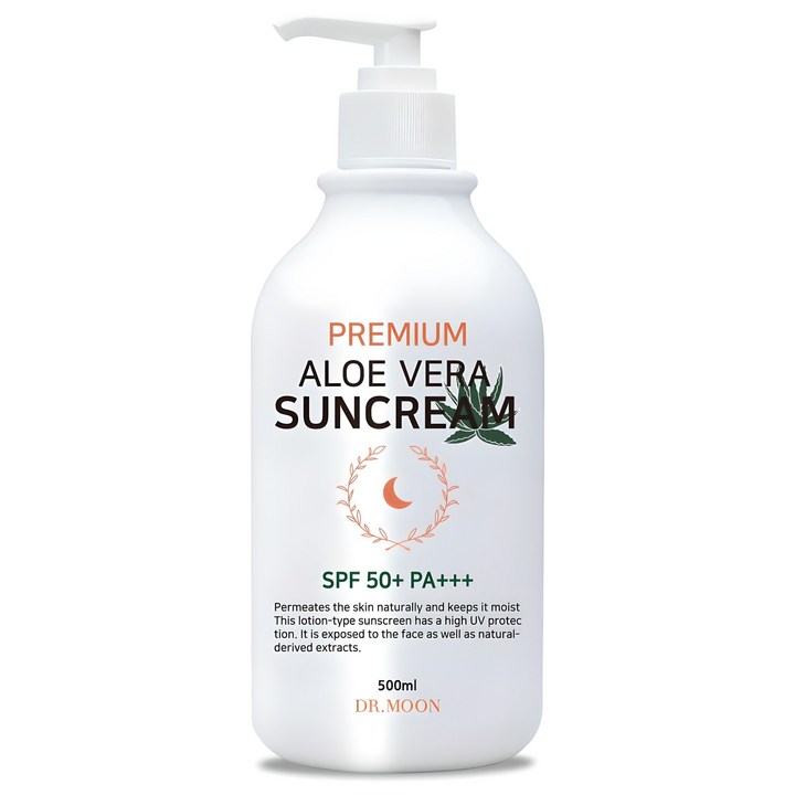 DRMOON 프리미엄 알로에베라 선크림 SPF50 PA, 500ml, 1개 DRMOON 프리미엄 알로에베라 선크림 SPF50 PA, 500ml, 1개