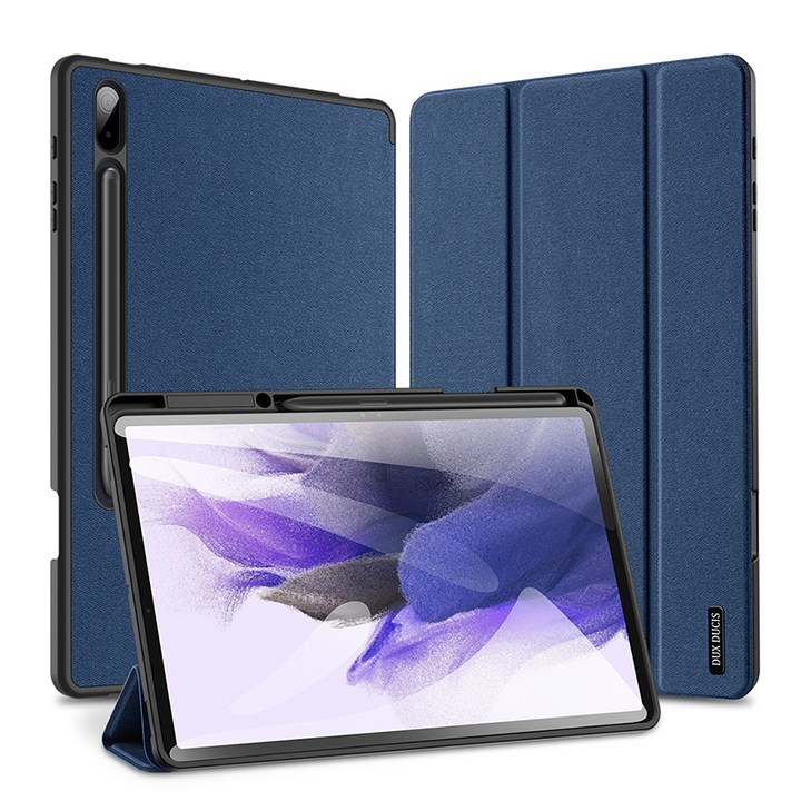 갤럭시탭 PYHO 적용 삼성 갤럭시Tab S7 FE 태블릿PC 가죽케이스PBK223, 네이비