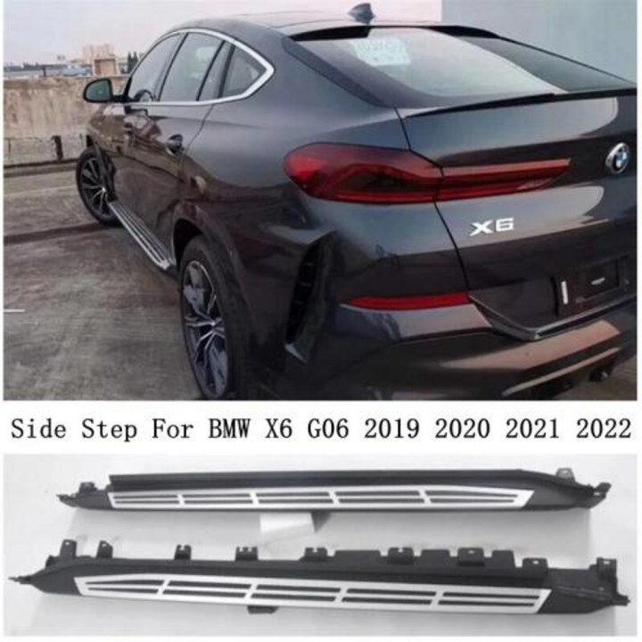 BMW X6 G06 2019 2020 2021 2022 용 러닝 보드 사이드 스텝 너프 바 페달, 고품질 자동차 액세서리