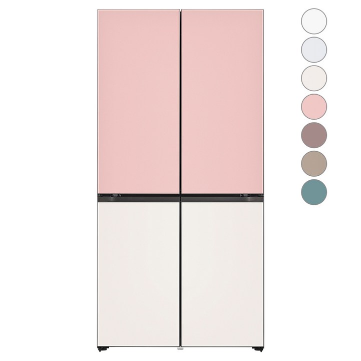 lg오브제냉장고노크온 [색상선택형] LG전자 디오스 오브제컬렉션 빌트인타입 베이직 4도어 냉장고 글라스 610L M623AAA042