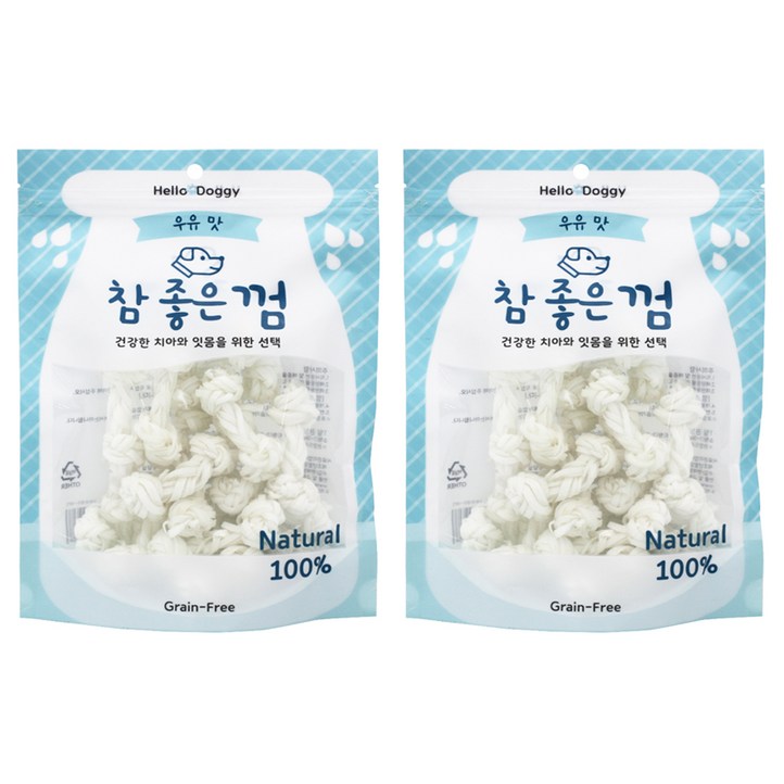 헬로도기 강아지 참좋은껌 실타래 우유껌 S 18p