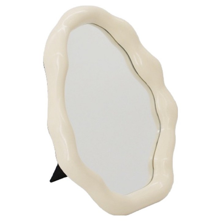 라라하우스 벨로 비정형 탁상 거울, 아이보리