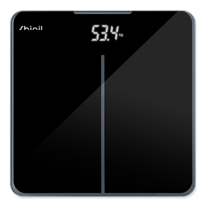 신일 전자식 정밀측정 강화유리 LED 디지털 체중계, SHM5025, 블랙, 1개