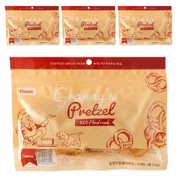 펫프렌즈 강아지 그래니스 독 터키츄 프레즐 5p