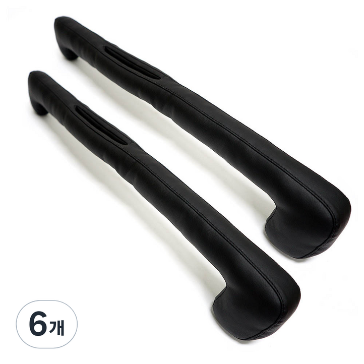 엠노블 차량용 3D 틈새쿠션 고급형 2p, 블랙, 6개