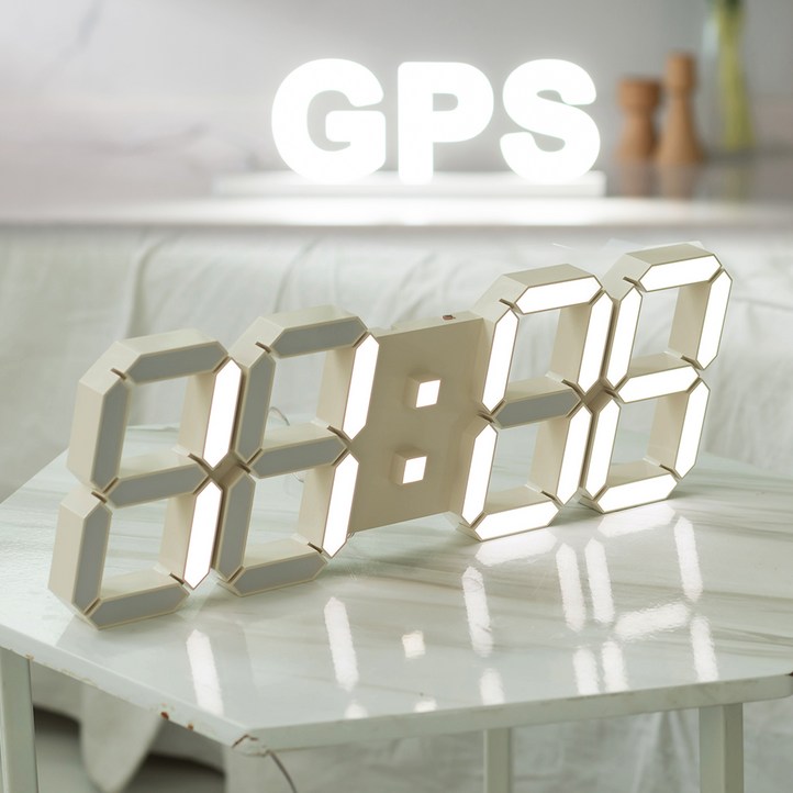 플라이토 위성 GPS 인테리어 LED 벽시계 38cm