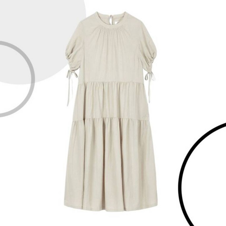 STUDIO TOMBOY 셔링 볼륨 리본 원피스 9105241183056DH1729670