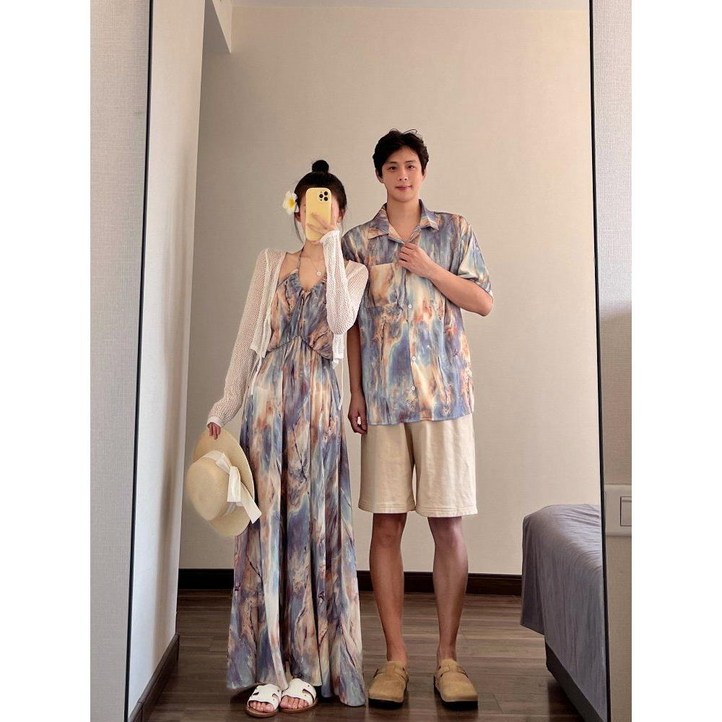 2025 여름 커플룩 캐주얼 셔츠 원피스 여행룩