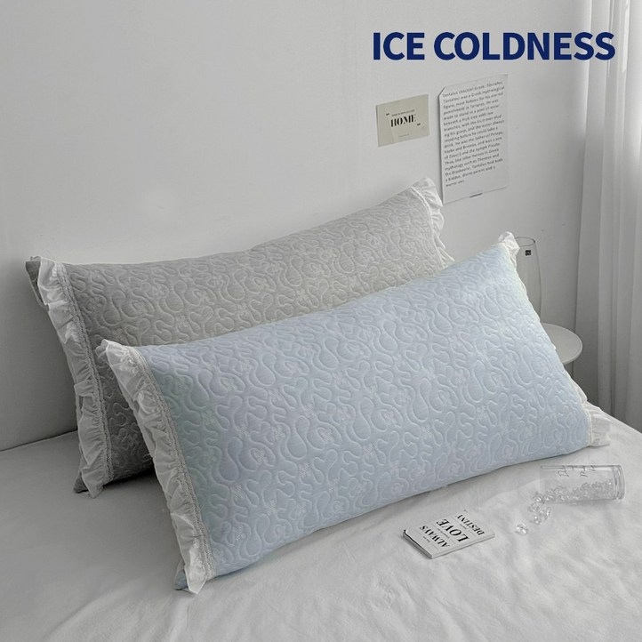 국내산 스카이 아이스 냉감 쿨링 대형 쿠션 여름 헤드 대 2인쿠션 커버 솜옵션 60×110, 스카이 냉감 등쿠션그레이