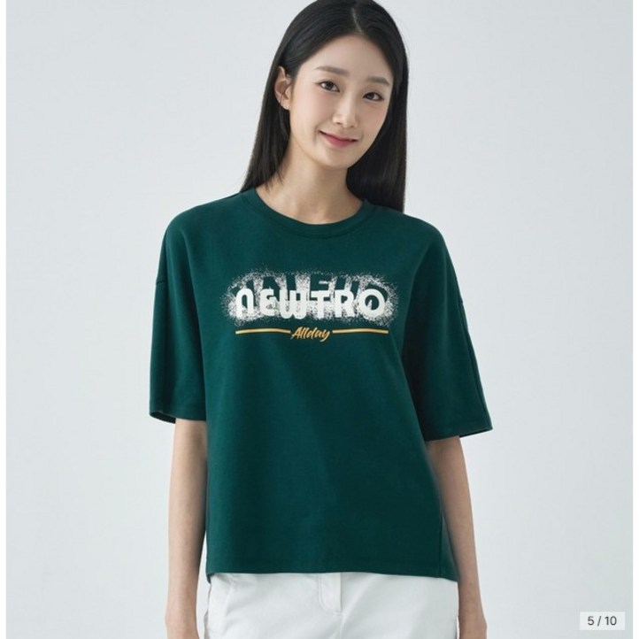 지센 파격할인 여성 프린팅 라운드 반팔 티셔츠색상2종