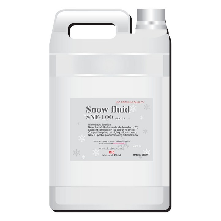 국내생산 SNF-100 스노우액 스노우용액 KIC 스노우머신 인공눈 Fake Snow 눈송이 snow flake 5.2L