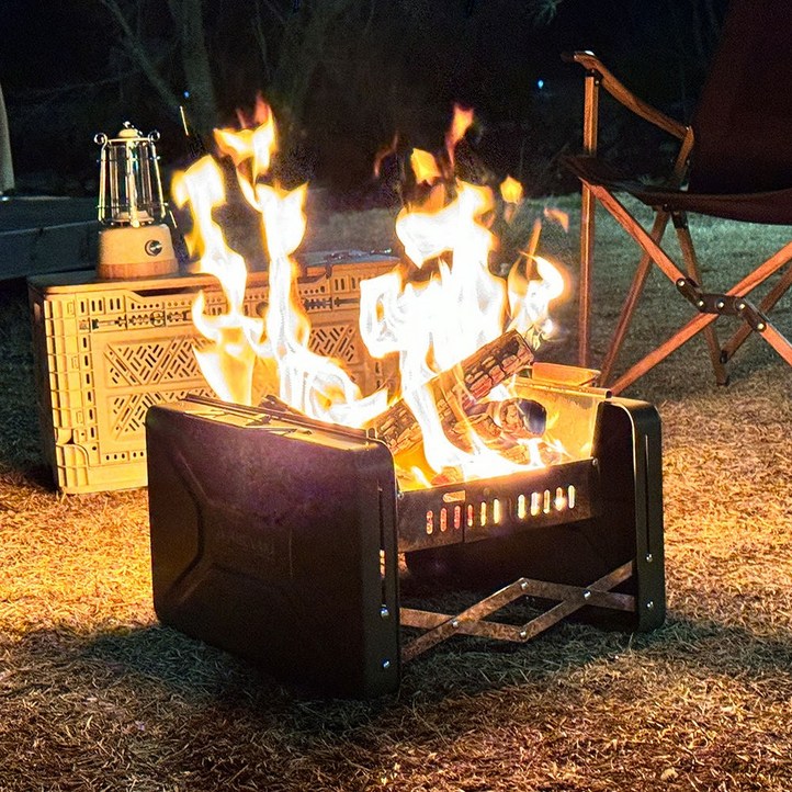 아베나키 러블리 캠핑 불멍 숯불 접이식 미니 경량 감성 바베큐 화로대