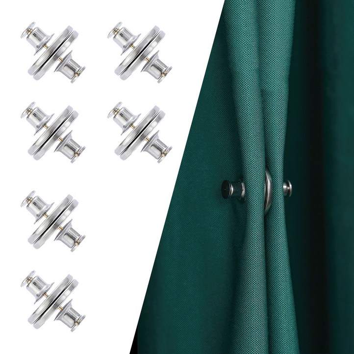 생활친구 커튼 고정자석 클립 25mm, 1세트