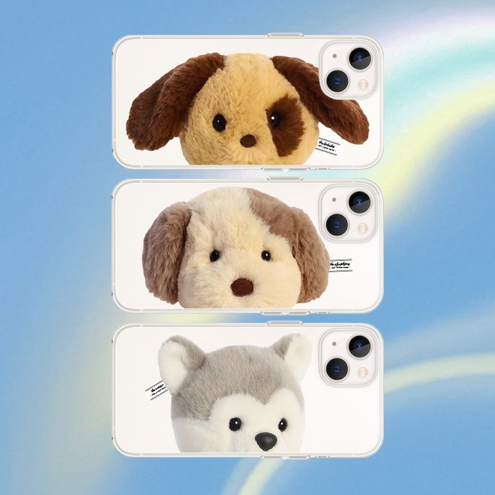 블링블링케이스 슬리피 베이비 펫 토이 귀여운 강아지 투명 젤리케이스