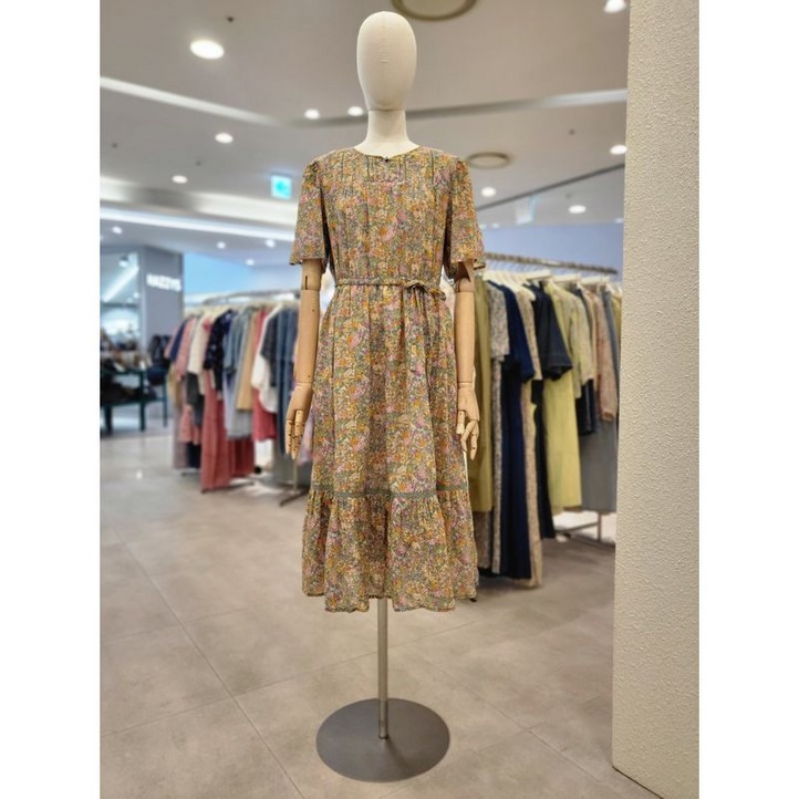 써스데이아일랜드  라운드넥  플라워 패턴  원피스  T244MOP254W