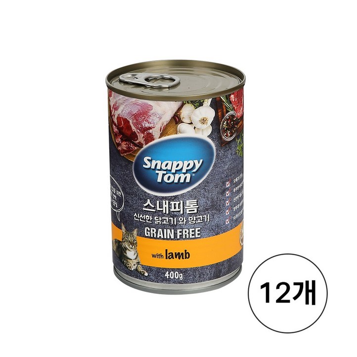 400g 12개 스내피톰 캣 대용량 고양이 주식캔 습식사료 간식, 12개, 400g