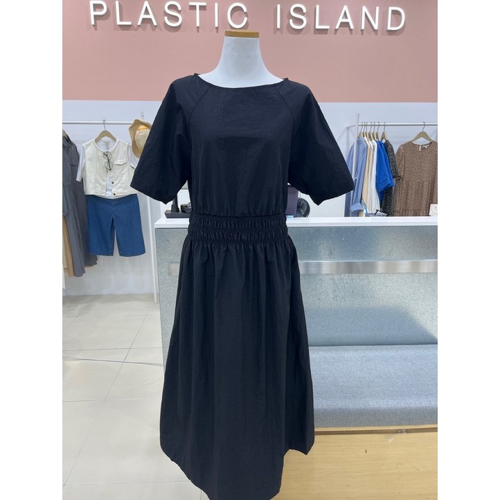 정품매장 플라스틱아일랜드 캐주얼 데일리 원피스 PP2WO589 허리밴딩