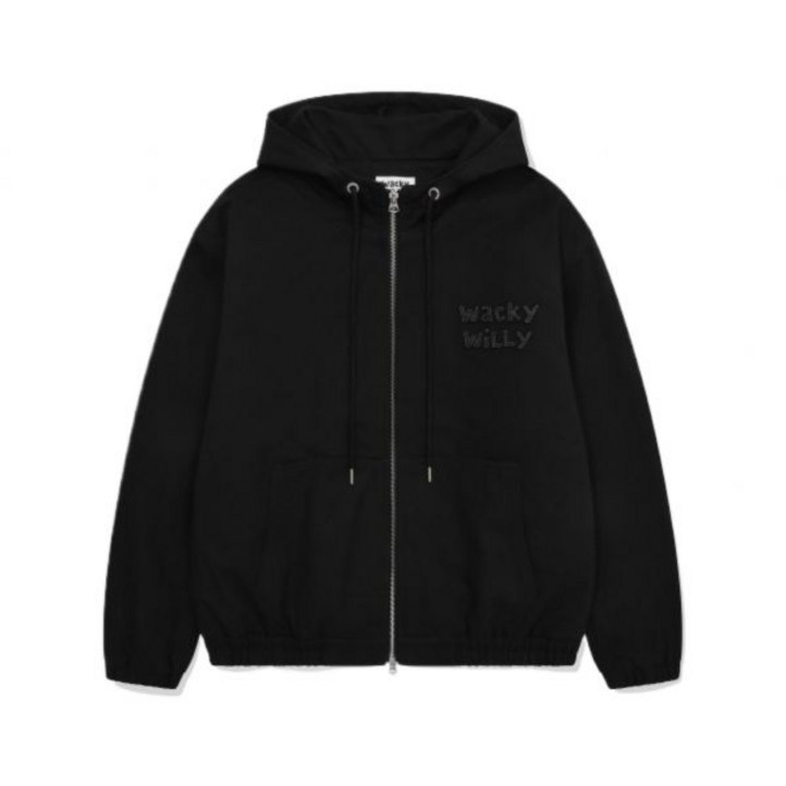 와키윌리 WACKY WILLY 후드 패딩 워크자켓 블랙 146613