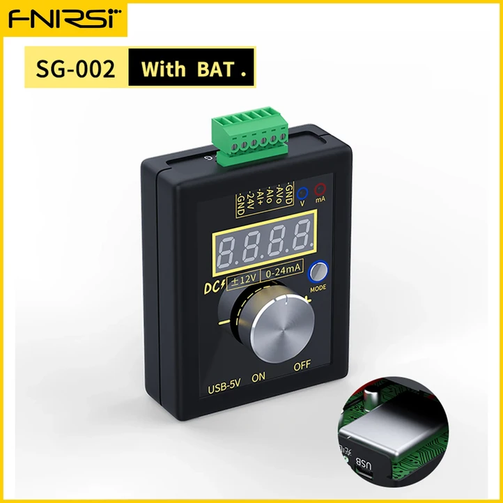 FNIRSI SG-002  조정 가능한 전류 전압 시뮬레이터 전문 전자 측정 기기 4-20mA 0-10V