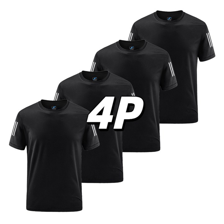 남자 기능성 반팔티셔츠 스판 쿨티 4P 티셔츠 남녀공용 여름용 tanlz119