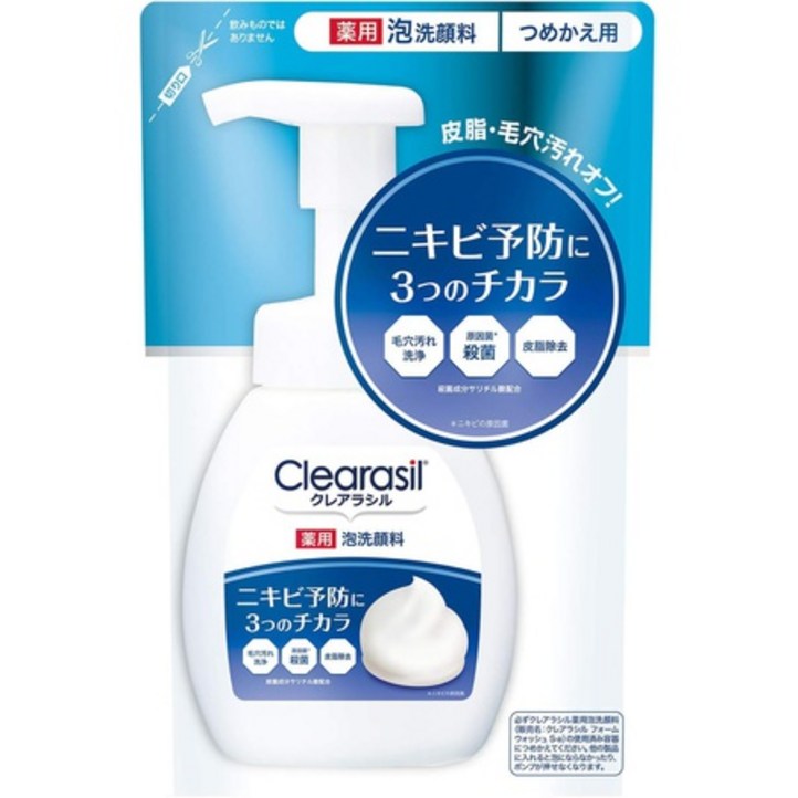 일본직발송 6. CLEARASIL 【클레라실】클레어라실  거품 세안 폼 10 리필용 180ML ×5개 세트 B00VDI4HJ8