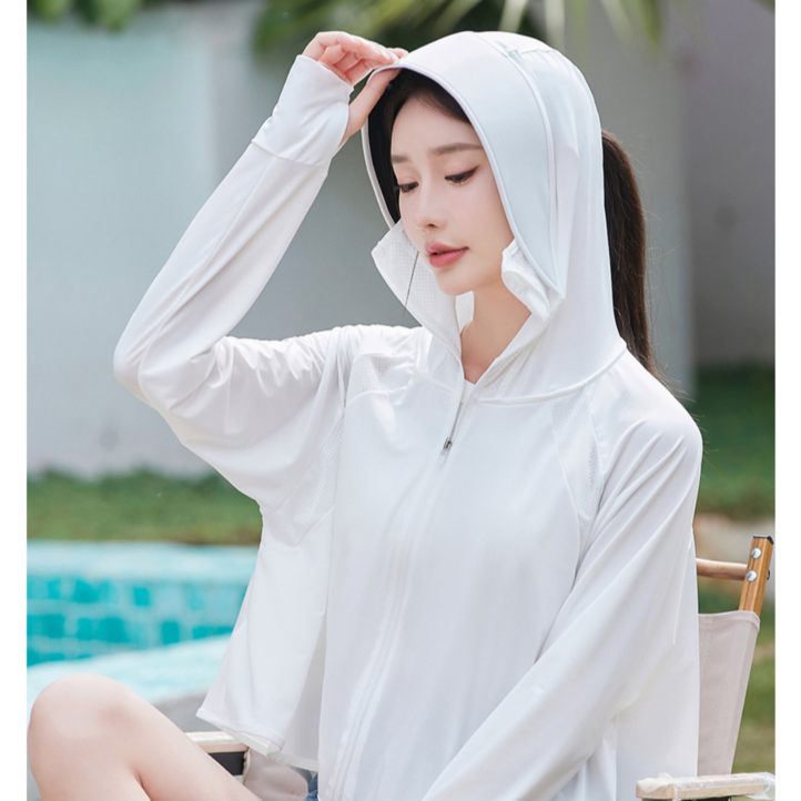 체크트리#Tree 여성 자외선차단 올인원 쿨링 후드집업 프리미엄 드라이쿨 크롭쟈켓