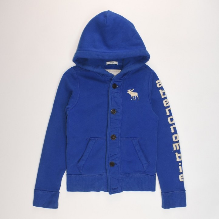 빈티지테크 아베크롬비키즈 블루 면 기모 후드티셔츠 아동 M 남아 MH591