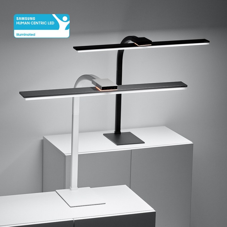 브로드윙X 화이트 클램프 멜라토닌 LED 와이드 스탠드 LSP9700WHBK 책상 조명 독서등 학습조명 삼성멜라토닌LED사용