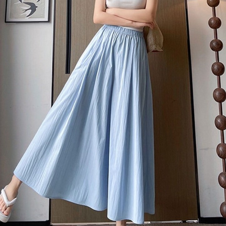 루이벤 완벽 체형커버 롱와이드 쿨링 풀레어 치마바지