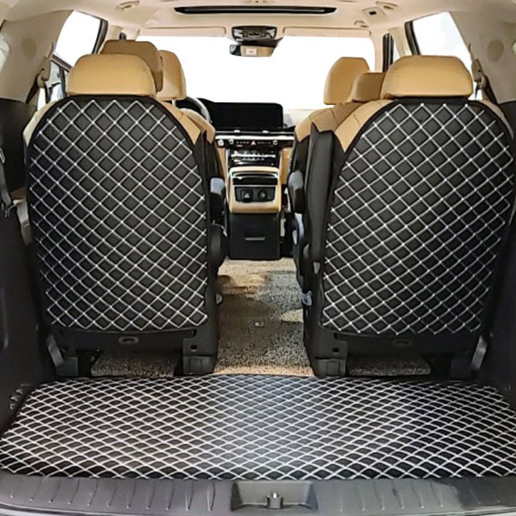 지엠지모터스 뒷열커버 2p + 4D 퀼팅 트렁크매트 풀세트 9인승전용, 4세대 신형 카니발 2021, 블랙