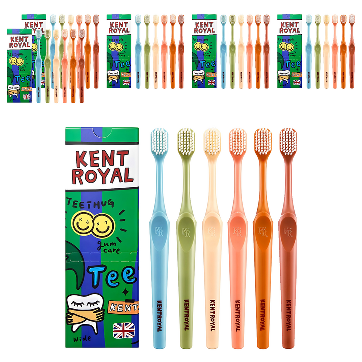 켄트로얄 티스허그 초극세모 광폭칫솔, 6개입, 6세트