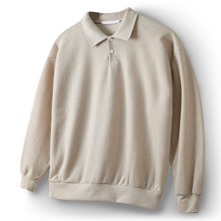 해리슨 코듀로이 긴팔 카라 니트 티셔츠 HA1017 NAT1009