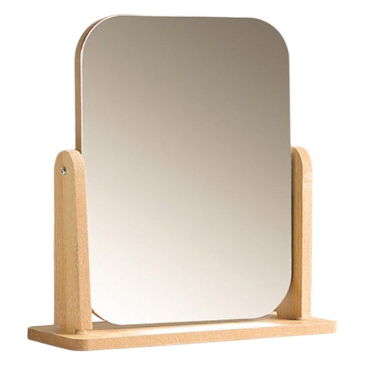 바이비드 가정용 탁상용 원목 스탠드 거울 대, 혼합색상