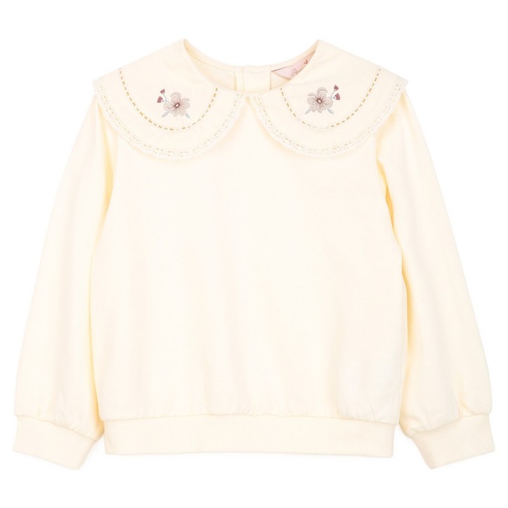 페리미츠 아동용 레이스 블라우스 티셔츠 P2533T181