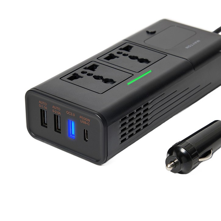 메이튼 차량용 시거잭 인버터 변환기 200W, 1개